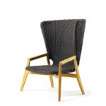 Knit High back lounge armchair