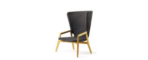 Knit High back lounge armchair
