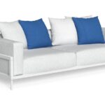 CLEOSOFT//ALU THREE-SEATER SOFA