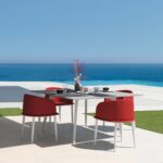 CLEOSOFT//ALU 150×150 DINING TABLE – view 3