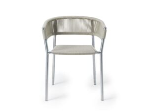 Kilt Dining armchair in steel