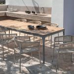Kilt Dining armchair in steel – view 2