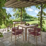 Kilt Dining armchair in teak – view 2
