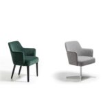 Velour easy armchair