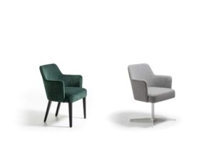 Velour easy armchair